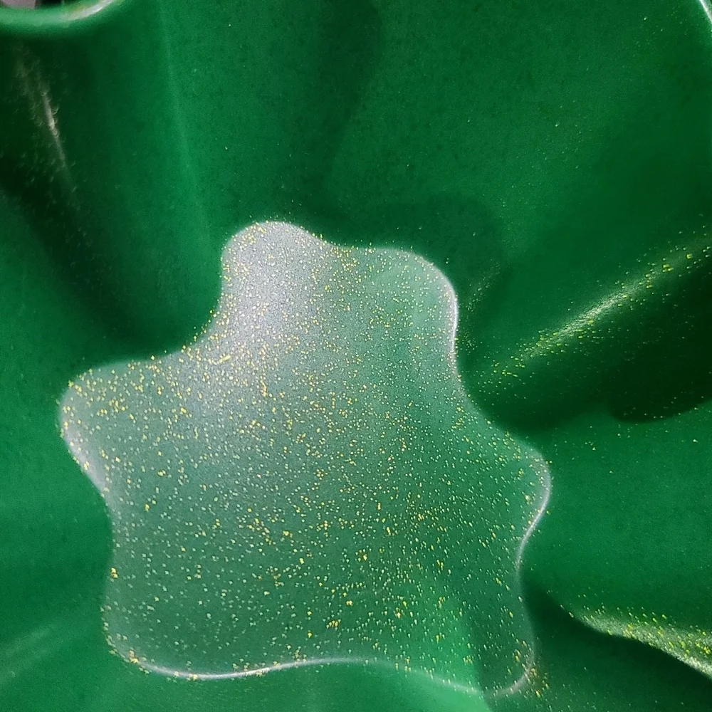 4pc ST PATRICKS DAY SHAMROCK GOLD SHIMMER MELAMINE Salad App Dessert BOWL Set